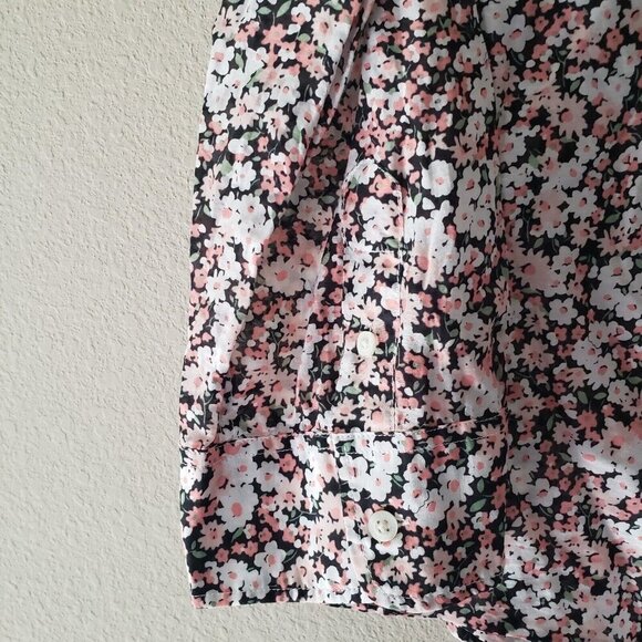 Ralph Lauren Girl's Blouse Silk Blend Floral Pink Button Up Shirt - Size Large - Picture 2 of 12